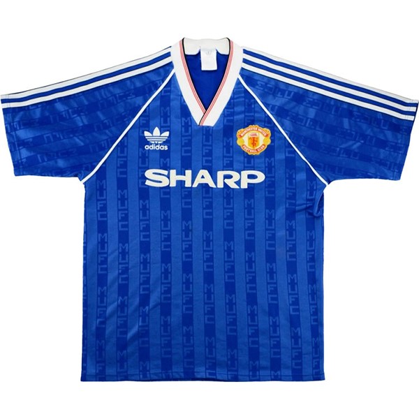 Thailandia Maglia Manchester United Third Retro 1988 1990 Blu